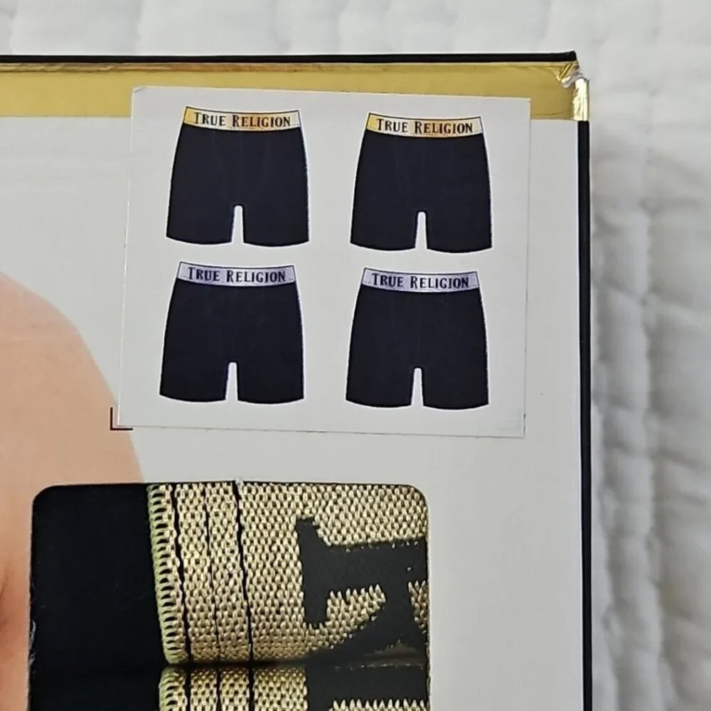 True Religion 4 Pack Boxer Briefs L (36-38) Cotton Stretch Stretch Old Money NEW